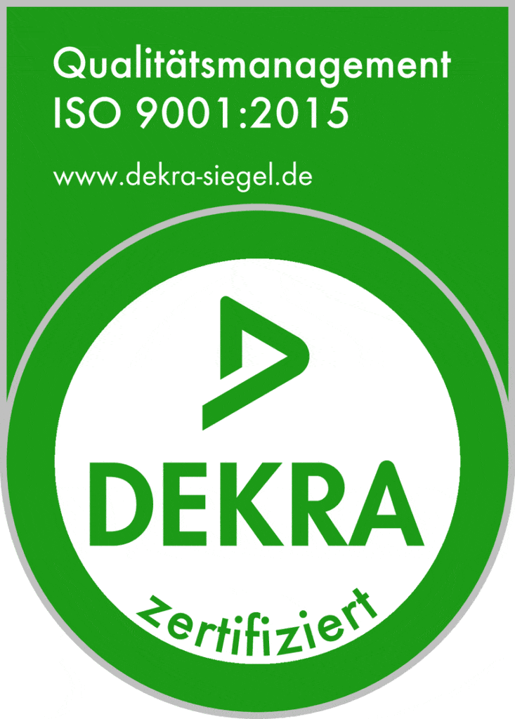 Dekra Siegel Qualitätsmanagement ISO 9001:2015